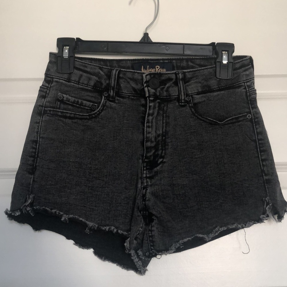Black  Jean light washed shorts